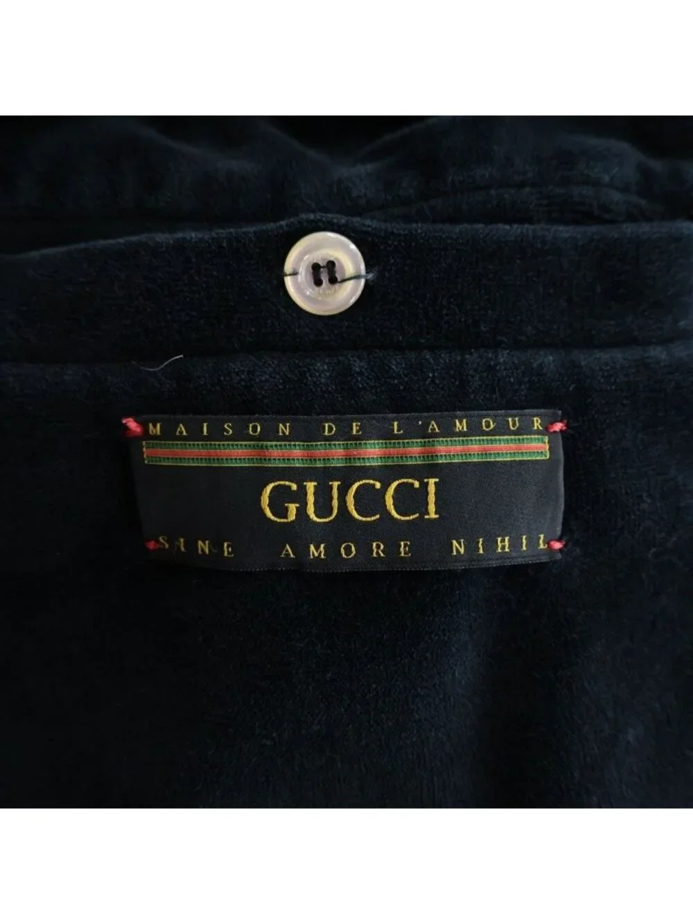 Gucci Velour Cotton Easy Sweatpants Jogger Pants Black